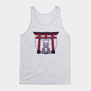 Kitsune Spirit - Fox Visits Shrine in Japan Tank Top